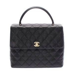 Chanel Matelasse Caviar Skin Handbag Black